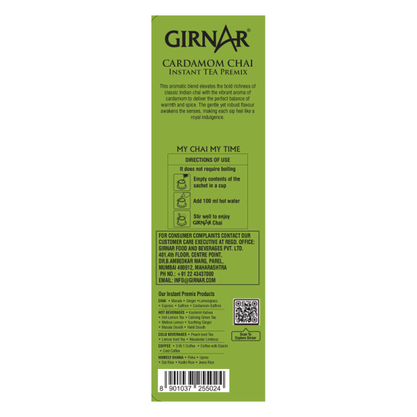 Girnar Cardamom chai 140g – 10Pcs - Image 4