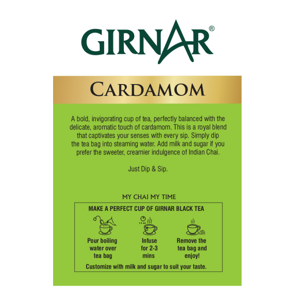 Girnar Black Tea Elaichi - 25Pcs - Image 3