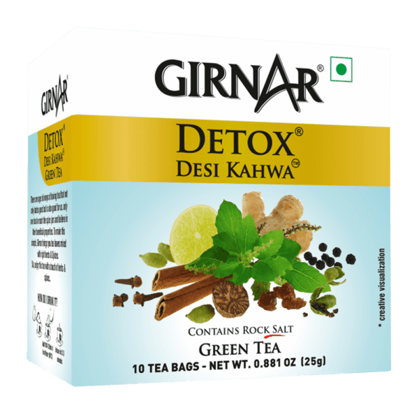 Girnar Detox Green Tea Bags - Desi Kahwa