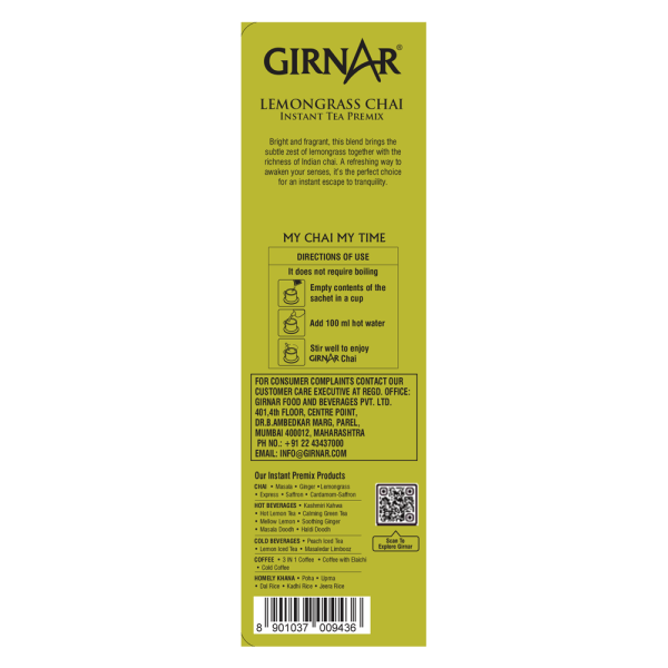 Girnar Instant Lemon Grass 140g – 10Pcs - Image 4