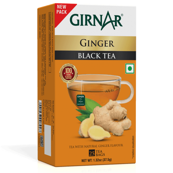 Girnar Ginger Black Tea Bags - 25Pcs
