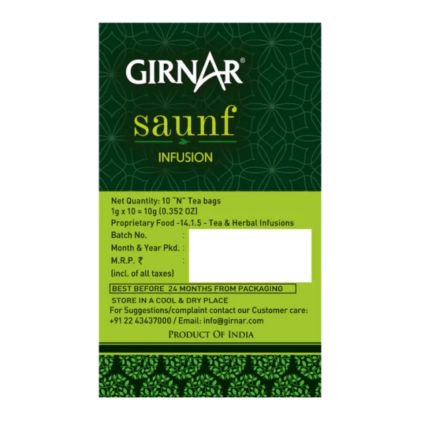 Girnar Green Tea Saunf Infusion 10pcs - Image 3