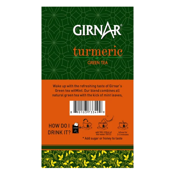 Girnar Green Tea Turmeric 10pcs - Image 2