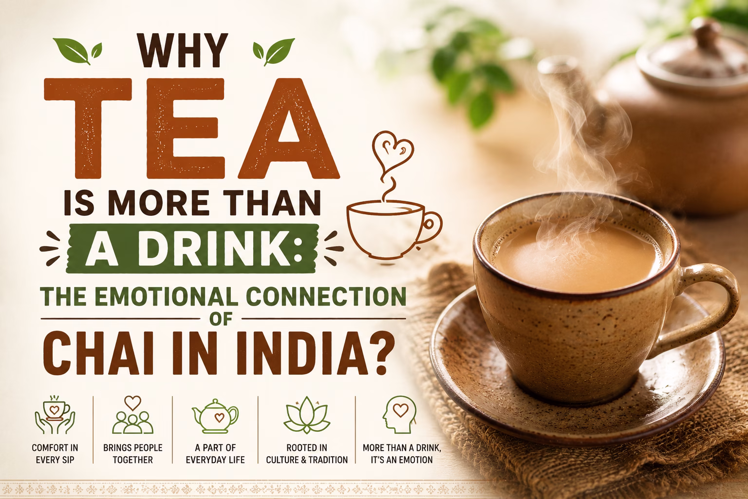 WHY TEA IS MORE THAN A DRINK: THE EMOTIONAL CONNECTION OF CHAI IN INDIA?